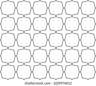 Seamless geometric ornamental vector pattern