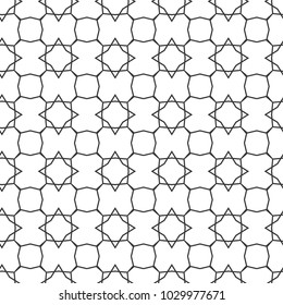 Seamless geometric ornamental vector pattern