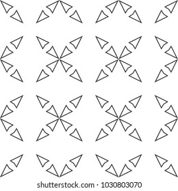 Seamless geometric ornamental vector pattern