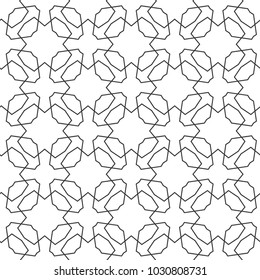 Seamless geometric ornamental vector pattern