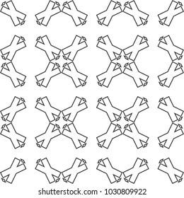 Seamless geometric ornamental vector pattern