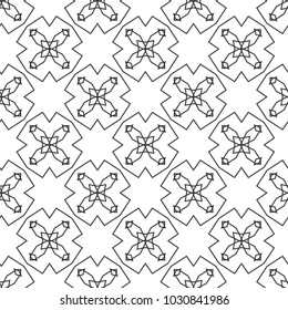 Seamless geometric ornamental vector pattern