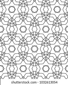 Seamless geometric ornamental vector pattern