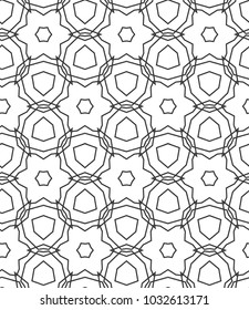Seamless geometric ornamental vector pattern