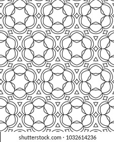 Seamless geometric ornamental vector pattern