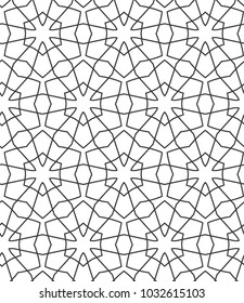 Seamless geometric ornamental vector pattern