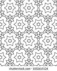 Seamless geometric ornamental vector pattern