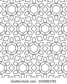 Seamless geometric ornamental vector pattern