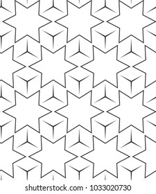 Seamless geometric ornamental vector pattern