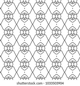 Seamless geometric ornamental vector pattern