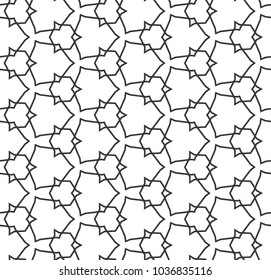 Seamless geometric ornamental vector pattern