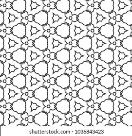 Seamless geometric ornamental vector pattern