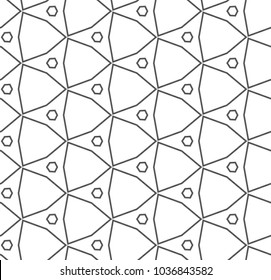 Seamless geometric ornamental vector pattern