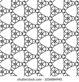 Seamless geometric ornamental vector pattern