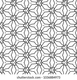 Seamless geometric ornamental vector pattern