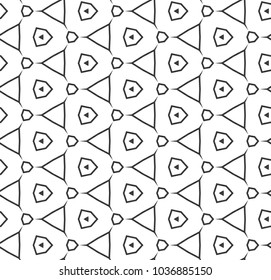 Seamless geometric ornamental vector pattern