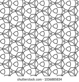 Seamless geometric ornamental vector pattern