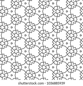 Seamless geometric ornamental vector pattern