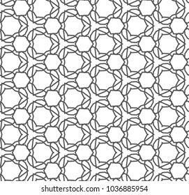 Seamless geometric ornamental vector pattern