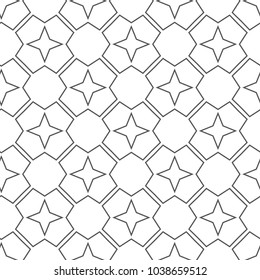 Seamless geometric ornamental vector pattern