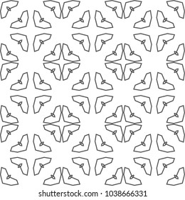 Seamless geometric ornamental vector pattern