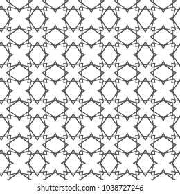 Seamless geometric ornamental vector pattern