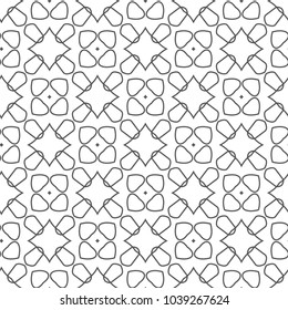 Seamless geometric ornamental vector pattern