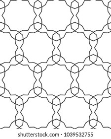 Seamless geometric ornamental vector pattern