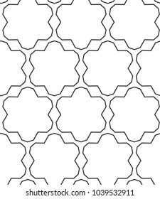 Seamless geometric ornamental vector pattern