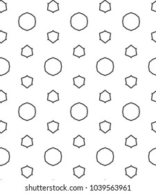 Seamless geometric ornamental vector pattern