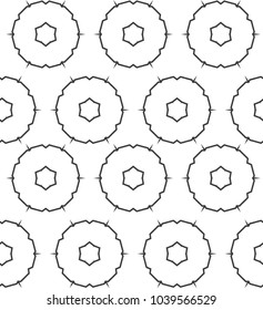 Seamless geometric ornamental vector pattern