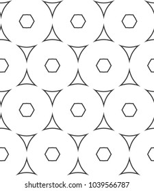 Seamless geometric ornamental vector pattern