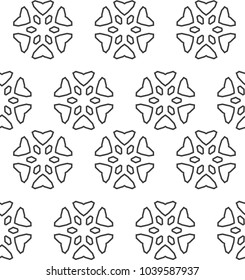 Seamless geometric ornamental vector pattern