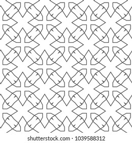 Seamless geometric ornamental vector pattern