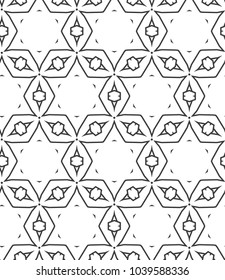 Seamless geometric ornamental vector pattern