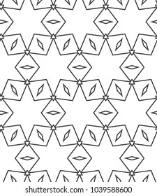 Seamless geometric ornamental vector pattern