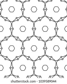 Seamless geometric ornamental vector pattern