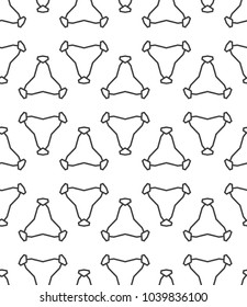 Seamless geometric ornamental vector pattern