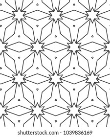 Seamless geometric ornamental vector pattern