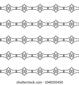 Seamless geometric ornamental vector pattern