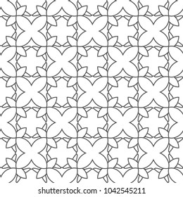 Seamless geometric ornamental vector pattern