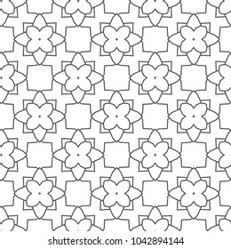 Seamless geometric ornamental vector pattern
