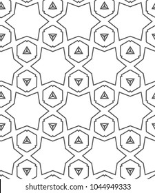 Seamless geometric ornamental vector pattern