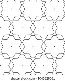 Seamless geometric ornamental vector pattern