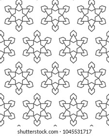 Seamless geometric ornamental vector pattern
