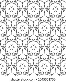 Seamless geometric ornamental vector pattern
