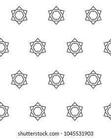 Seamless geometric ornamental vector pattern