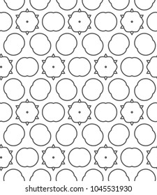 Seamless geometric ornamental vector pattern