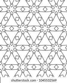 Seamless geometric ornamental vector pattern