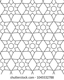 Seamless geometric ornamental vector pattern